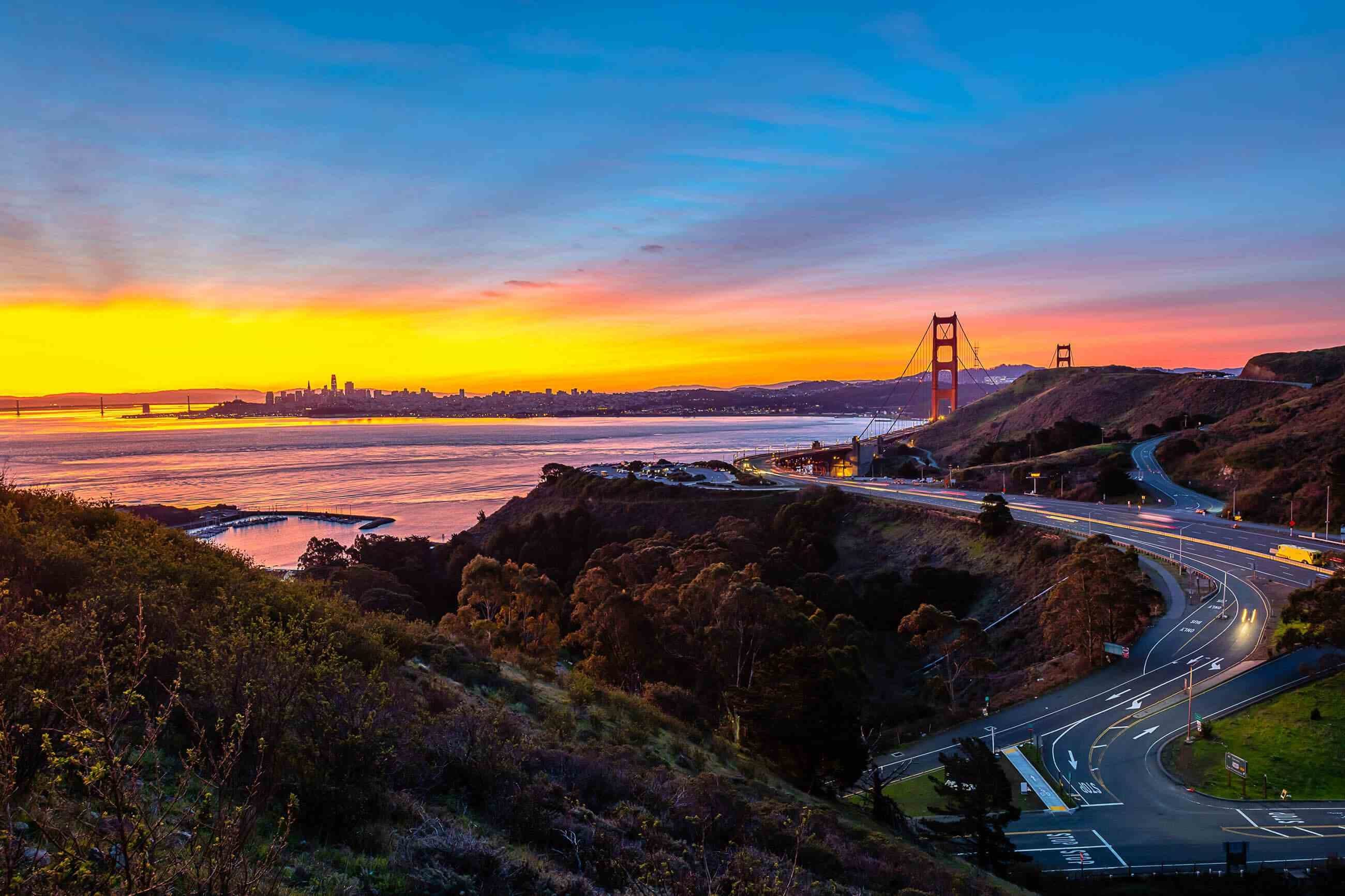 San Francisco Bay at sunset
